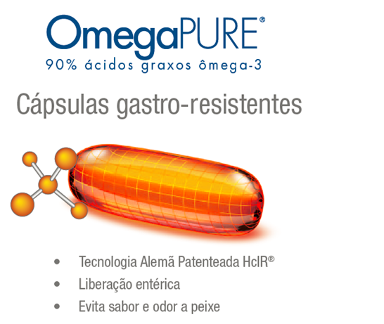 OmegaPure 500mg Pote 60 Cápsulas Gastrorresistentes ( Omega 3 Alemanha )